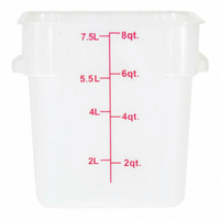 Omcan 80193 8 Quart Square Polypropylene Food Storage Container