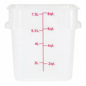 Omcan 80193 8 Quart Square Polypropylene Food Storage Container