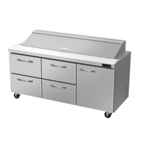 Blueair BLPT72-D4LM-HC 72.4-Inch Three-Section Sandwich Prep Table
