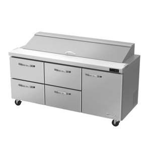 Blueair BLPT72-D4LM-HC 72.4-Inch Three-Section Sandwich Prep Table