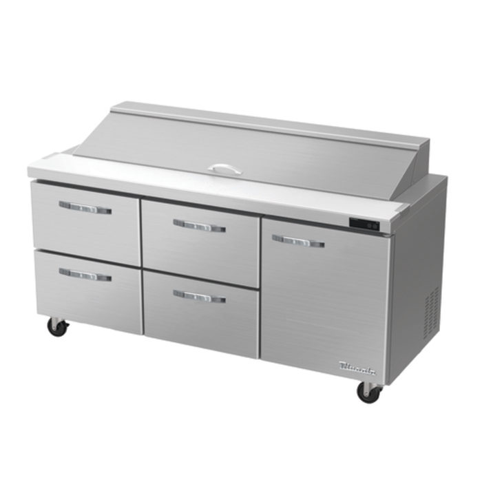 Blueair BLPT72-D4LM-HC 72.4-Inch Three-Section Sandwich Prep Table