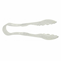 Omcan 80150 6" Clear Polycarbonate Scallop Grip Serving Tongs