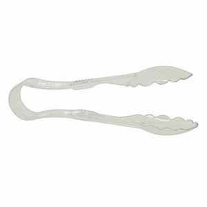 Omcan 80150 6" Clear Polycarbonate Scallop Grip Serving Tongs
