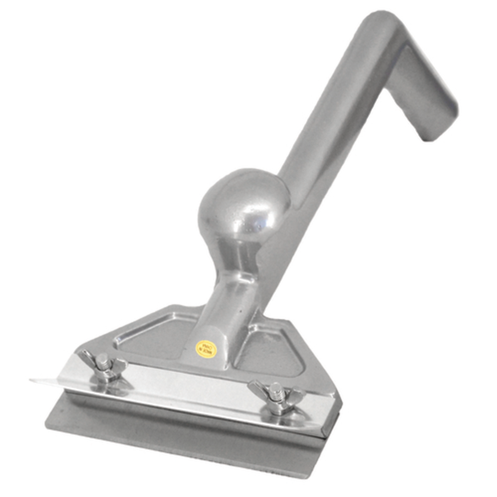 Omcan 14237 Grattoir commercial en acier inoxydable de 6 pouces avec outil de grattoir à poignée longue en acier inoxydable robuste