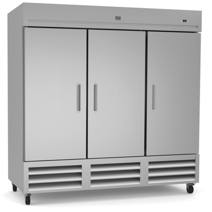Kelvinator KCHRI81R3DF 81"W Three-Section Bottom Mount Reach-In Freezer