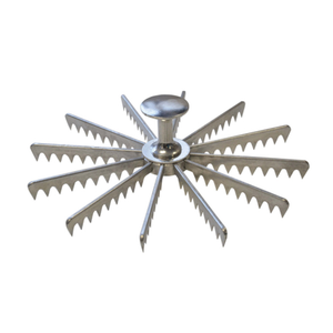 Alt Tag: Omcan 34866 12-Slice Cast Aluminum 10-Inch Pie Cake Marker portioning tool for evenly marking pie and cake slices