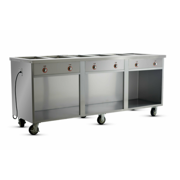FWE HLC-6W6-1-DRN 86" Electric Hot Food Serving Counter