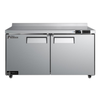 Versa Premier CWDR2-60VCP 60.2" Worktop Refrigerator Featuring Two Doors For Commercial Worktop Refrigerator Use.