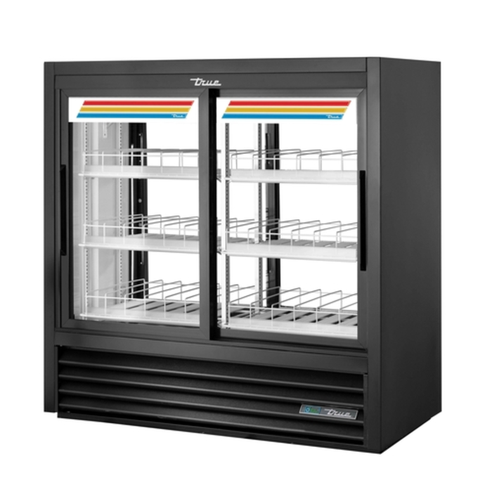 Merchandiser en verre double face True Manufacturing 122 cm de hauteur inférieure