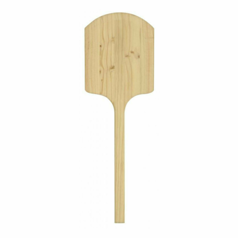 OMCAN 12x14-Inch Wooden Pizza Peel for Commercial Kitchen Ovens, natural wood tapered blade pizza paddle with long handle