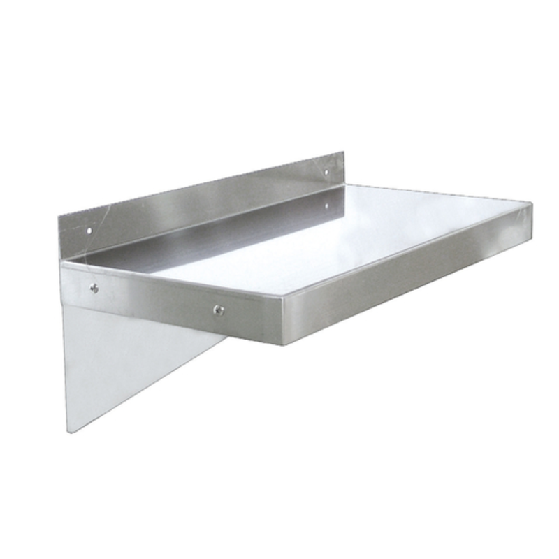 Stainless Steel Wall Shelf For Kitchen, 14" x 24", Durable And Corrosion Resistant, Ideal For Commercial Use.