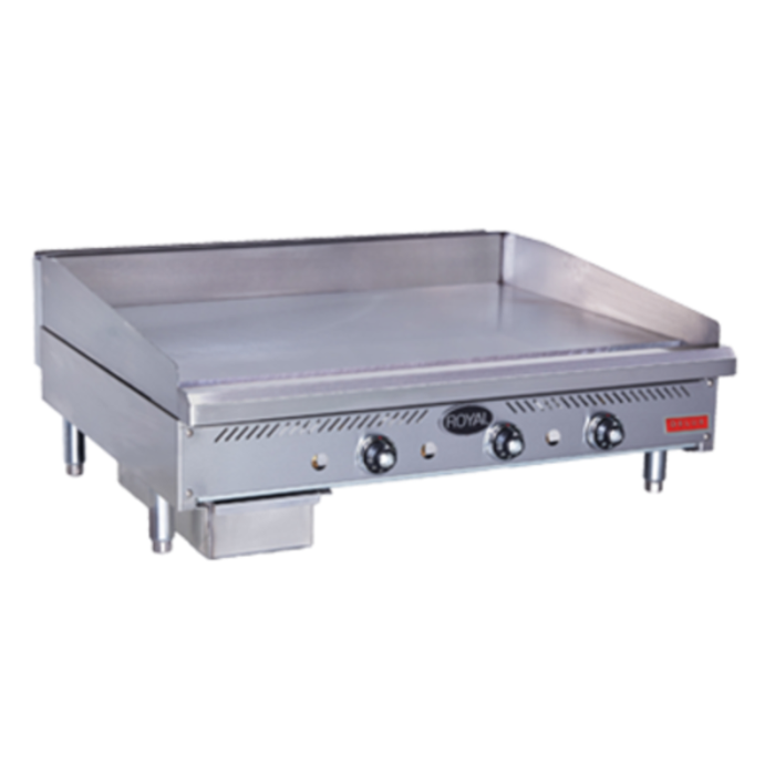 Royal RDTG-72 Delux Series 72" Gas Countertop Thermostatic Griddle
