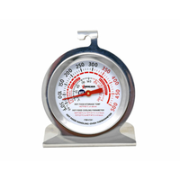 Étiquette alternative : Omcan 47201 Thermomètre de four commercial en acier inoxydable haute précision 50-500°F Thermomètre à cadran en acier inoxydable vue de face