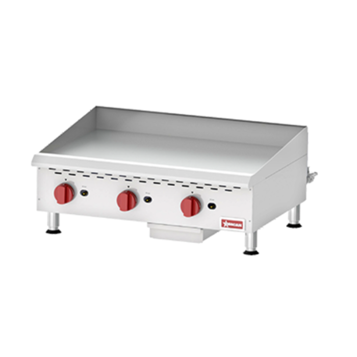 Omcan 43731 36"W Countertop Gas Griddle 90,000 BTU