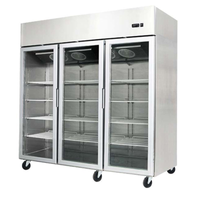 EFI C3-78GDSVC 77.8" Three-Section Glass Door Refrigerator Merchandiser