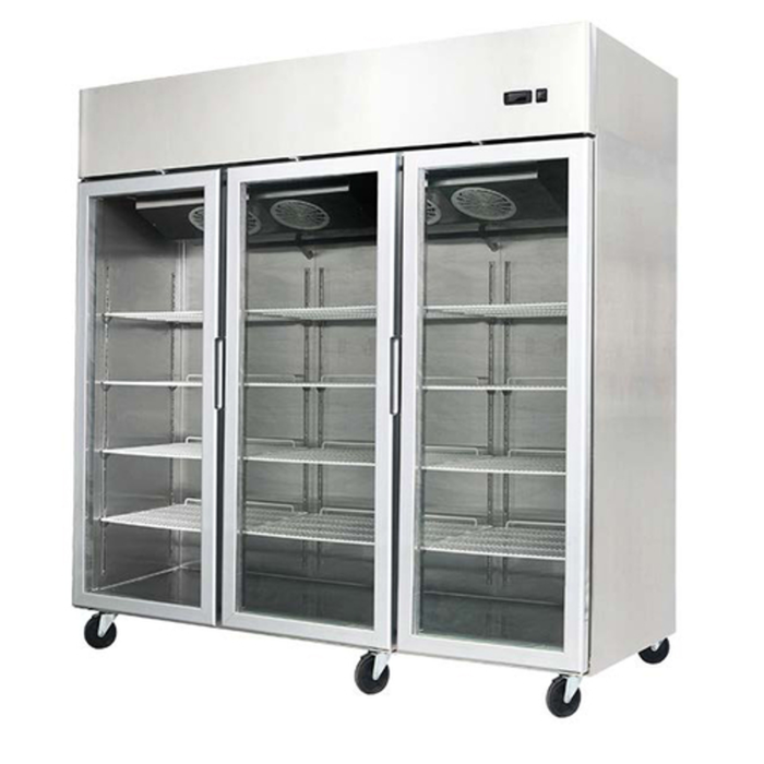 EFI C3-78GDSVC 77.8" Three-Section Glass Door Refrigerator Merchandiser