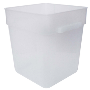 Omcan 80197 Récipient de conservation alimentaire carré translucide en polypropylène de 22 pintes