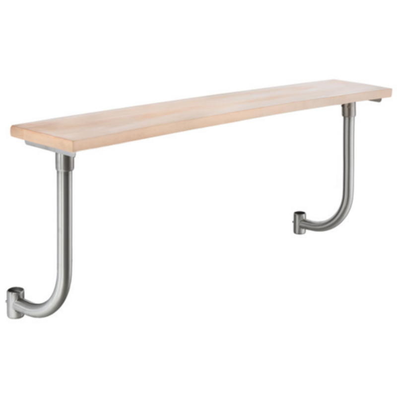 Omcan 47567 10″ x 48″ Wooden Adjustable Cutting Board for 48″ Long Equipment Stand wooden board with metal brackets