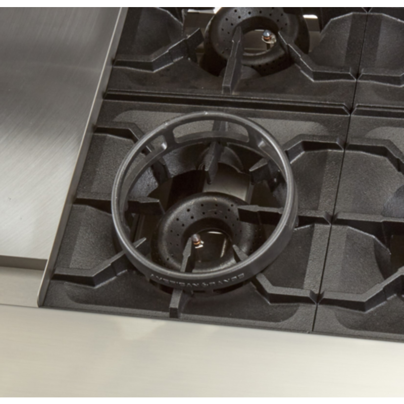 Cast Iron Wok Ring For Commercial Ranges Positioned On A Heavy-Duty Range Grate