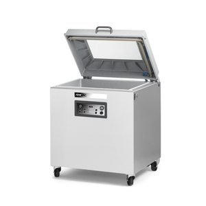 ATMOVAC PAMPERO3020D3 30" x 20" Floor Vacuum Packaging Machine with lid open for efficient vacuum sealing.
