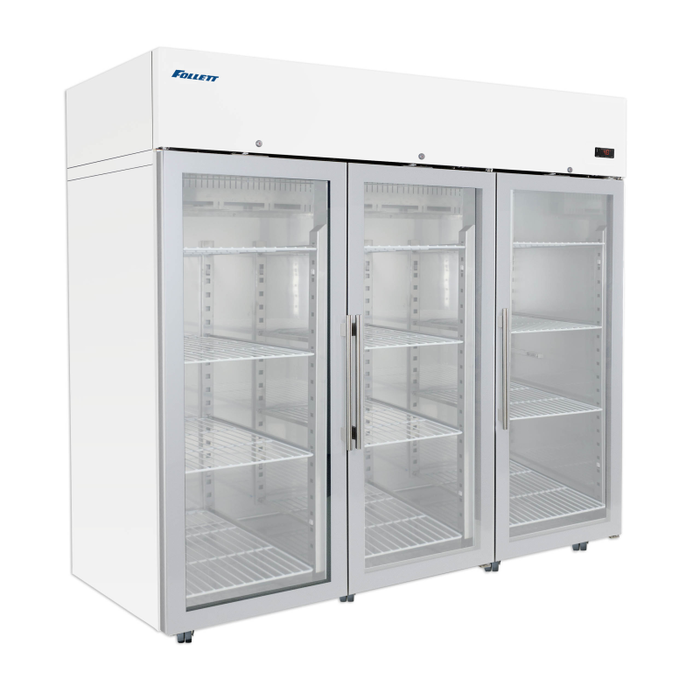 Follett FREF72-LB-RGD 85.03" Glass Door Upright Laboratory Refrigerator