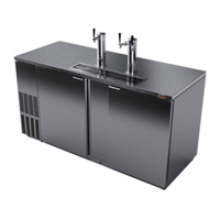 Fagor FDD-69S-N-HC Two Section Direct Draw Beer Cooler with Stainless Steel Finish and Two Faucets