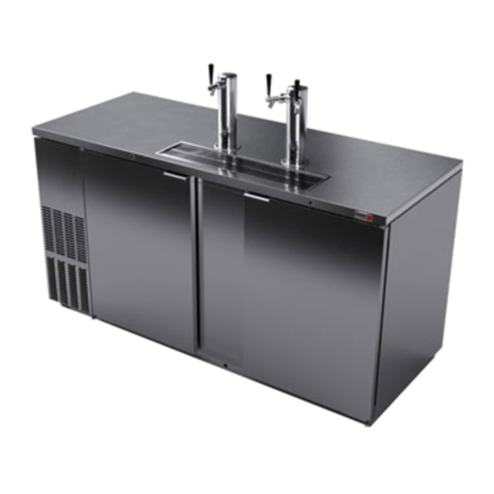 Fagor FDD-69S-N-HC Two Section Direct Draw Beer Cooler with Stainless Steel Finish and Two Faucets