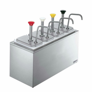 Server 83700 SB-4 Cold Station Topping Dispenser (4) 3.5 Qt Jars