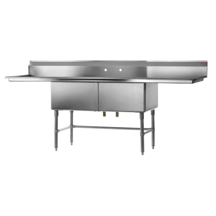 Rosko RO-SD-1818-LR18 72" x 23.5" Two Compartment Sink