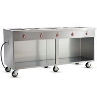 FWE HLC-5W6-1-HWR 77.5" Mobile Electric Hot Food Serving Counter