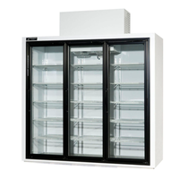 Powers FT77SD 77"W Three-Section Glass Door Floral Merchandiser Cooler