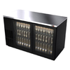 Fagor FBB-59G-N 59.5" Refrigerated Back Bar Cooler Cabinet with Glass Doors and Stainless Steel Top