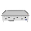 CookRite ATTG-36 Gas Countertop Griddle With Stainless Steel Finish And Three Adjustable Knobs
