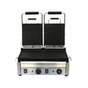 Omcan 19937 Commercial Electric Panini Grill With Grooved Plates For Perfectly Grilled Sandwiches And Paninis.