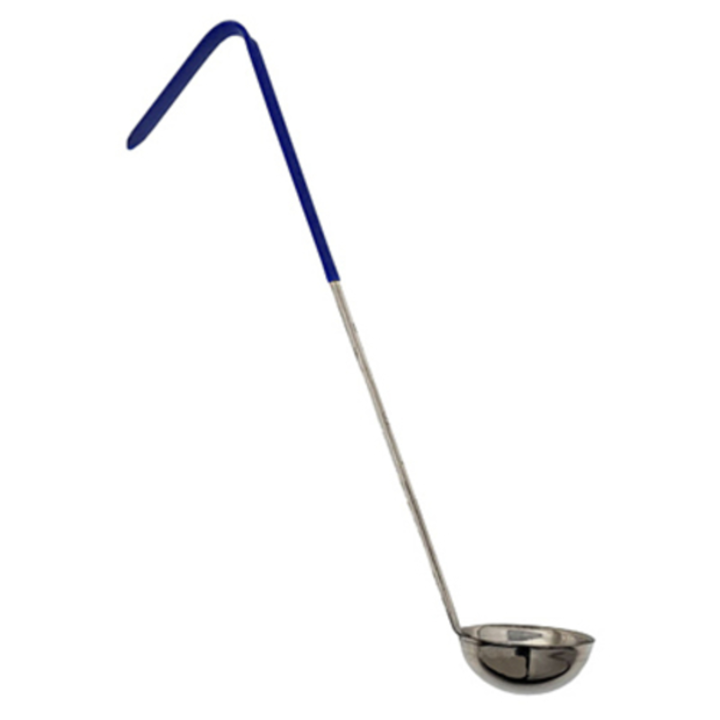 Omcan 80766 4 oz Stainless Steel One-Piece Heavy Duty Serving Ladle with long handle, stainless steel soup ladle