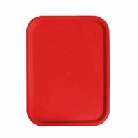 Omcan 80098 12" x 16" Red Polypropylene Fast Food Tray