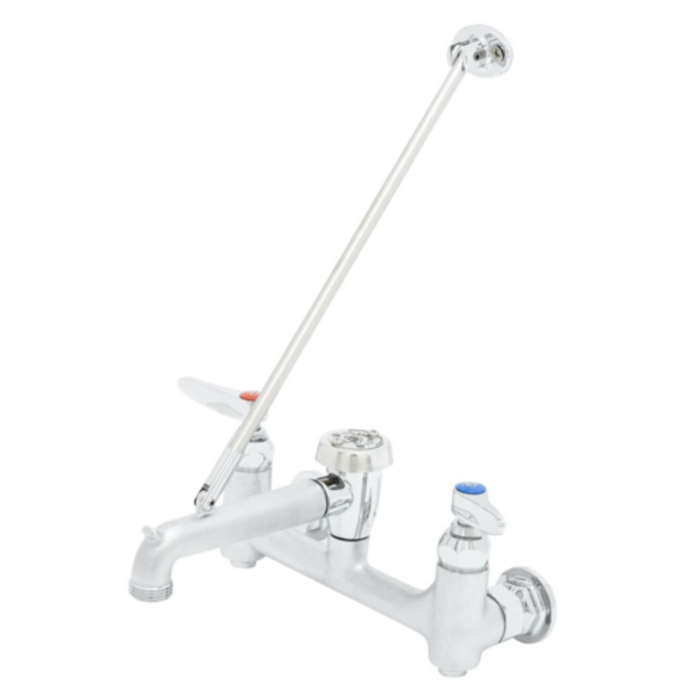EFI SIF-B0665-BSTR 8 Inch Wall Mount Mixing Faucet With Chrome-Plated Brass Finish And Swing Spout