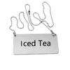 Omcan 80136 Bright LED Illuminated Beverage Display Sign for Commercial Use iced tea beverage display sign with hanging chain