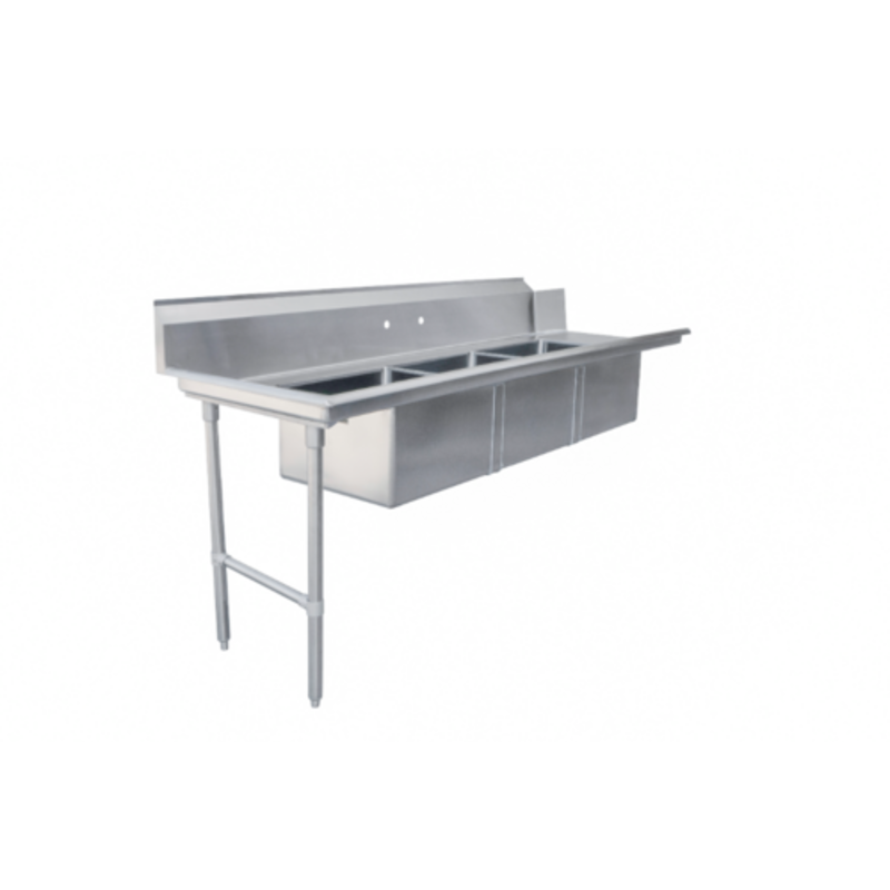 Omcan 48497 Stainless Steel Soiled Dish Table For Efficient Dishwashing Workflow