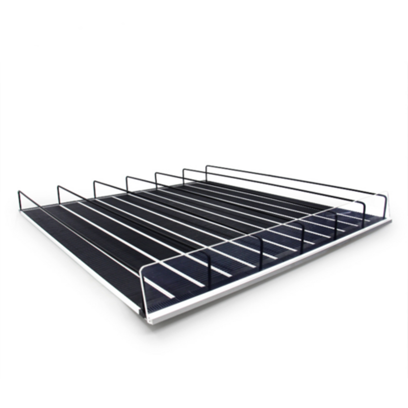 Gravity Feed Roller Shelf For Display Refrigerators, Adjustable Merchandising Solution, 15" X 20 1/2"