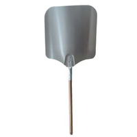 Omcan 81242 Commercial Pizza Peel, 14" x 16" Aluminum Blade
