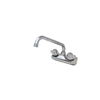 Omcan 47821 Commercial Wall Mount Faucet With 8 Inch Center Distance, Ideal For Busy Commercial Kitchens.