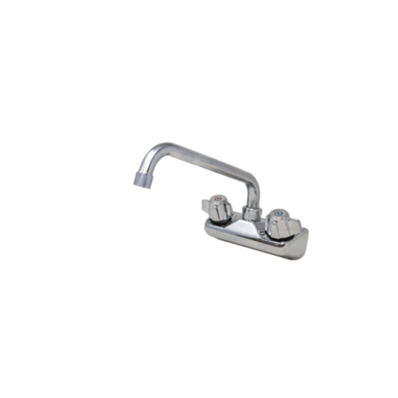 Omcan 47821 Commercial Wall Mount Faucet With 8 Inch Center Distance, Ideal For Busy Commercial Kitchens.