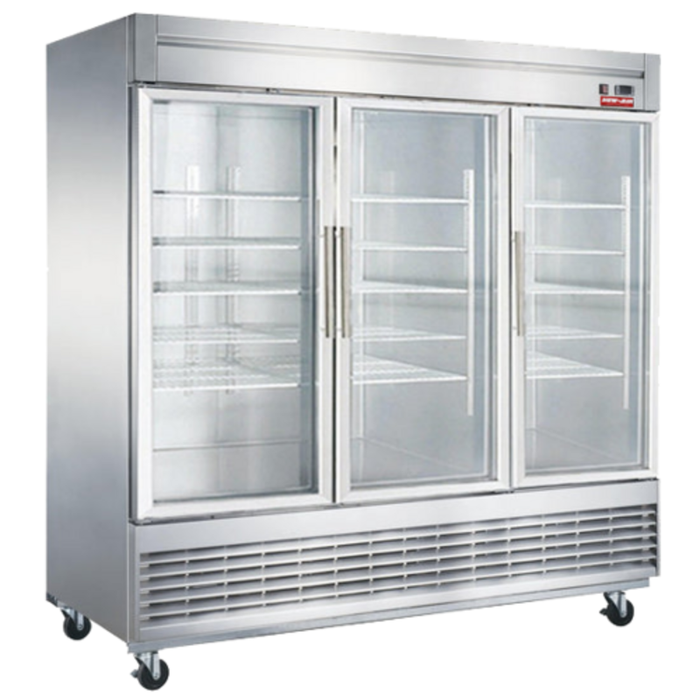 New Air NSGR-83-H 82.63" Glass Door Reach-In Refrigerator