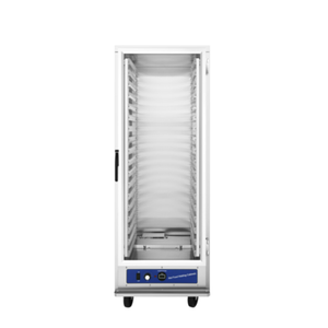 Mobile Heated Holding Cabinet with Empty Shelves and Control Panel