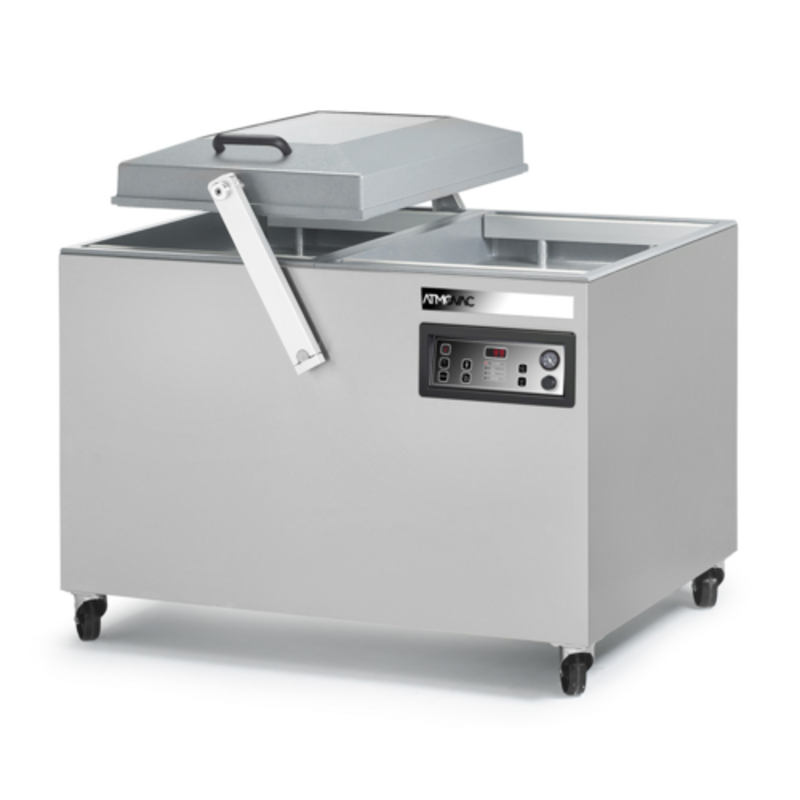 Atmovac PAMPERO222D3G Falcon Double Chamber Vacuum Packaging Machine for optimal food preservation.
