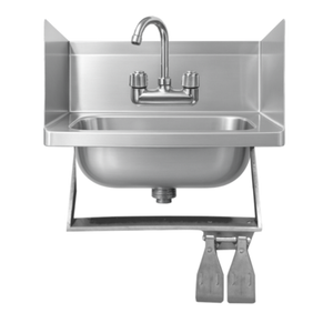 Winholt WS-HS-1410KV-2SS-KT 17"L x 15"W Wall Mount Hand Sink with Knee Valve