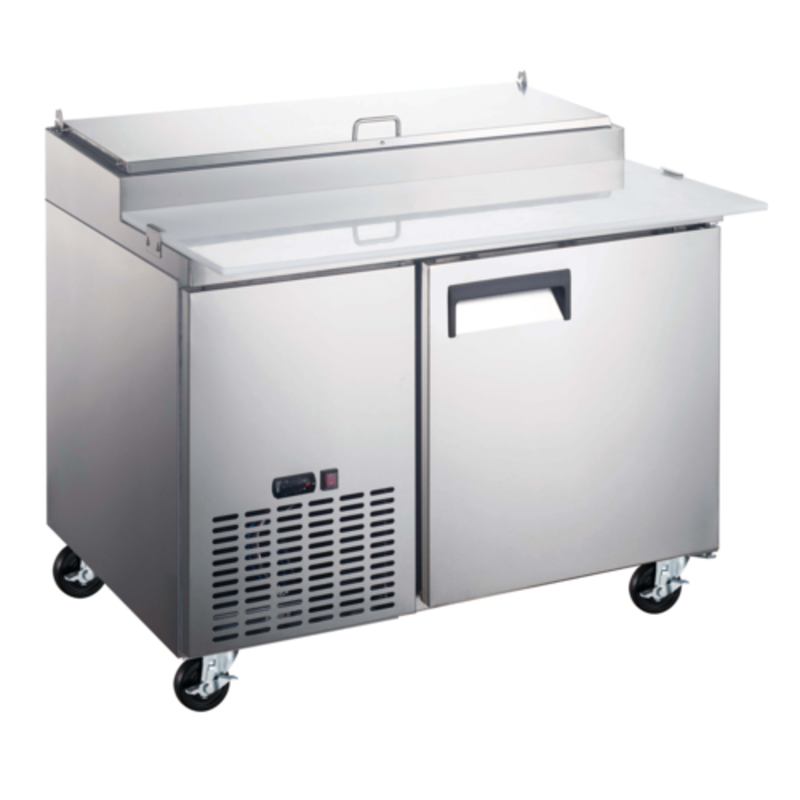 Grista GRPZ-1D 50" Refrigerated Pizza Prep Table For Efficient Food Preparation In Commercial Kitchens.