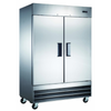 Grista GRRF-2DES 54" Two-Door Commercial Refrigerator With Casters For Convenient Mobility And Easy Access
