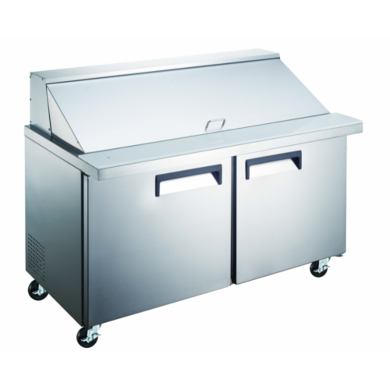Grista GRSLM-2D 47" Mega Top Refrigerated Sandwich Prep Table With Organized Storage For Efficient Food Prep